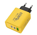 Carregador USB PD 65W GaN|Carga Rápida 3.0|Carregador de parede com tomada UE/EUA|Adaptador de telefone de carregamento rápido tipo C|Compatível com iPhone 15, Xiaomi, Samsung