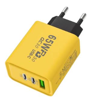 Carregador USB PD 65W GaN|Carga Rápida 3.0|Carregador de parede com tomada UE/EUA|Adaptador de telefone de carregamento rápido tipo C|Compatível com iPhone 15, Xiaomi, Samsung